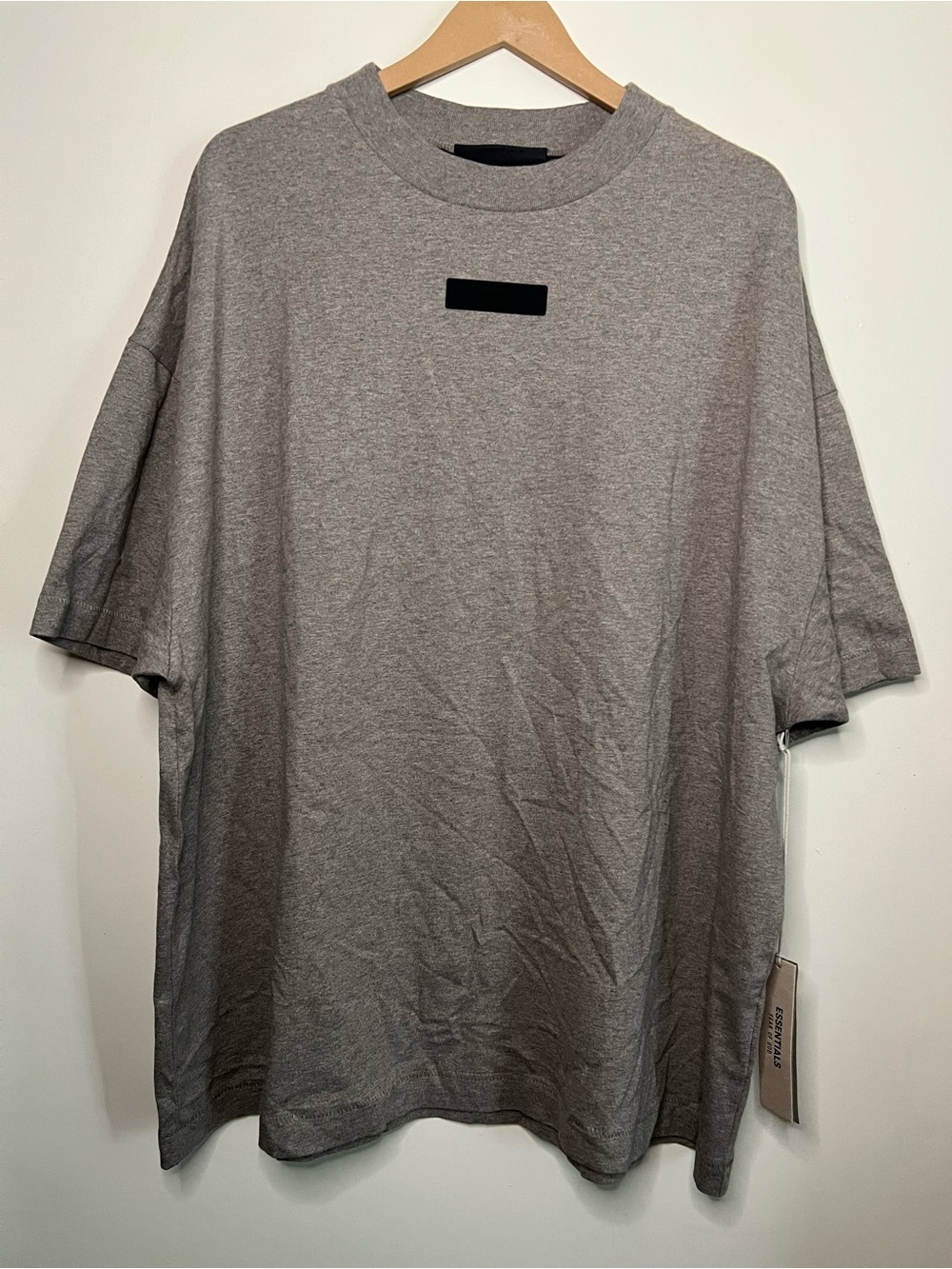 NWT Essentials Fear Of God S/S Heather Grey Tee T Shirt Size M